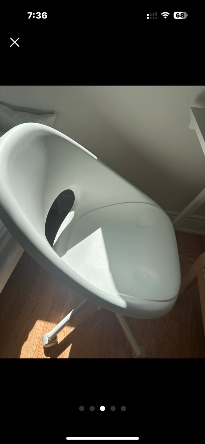 White Desk, Chair, and Lamp Set - photo 2
