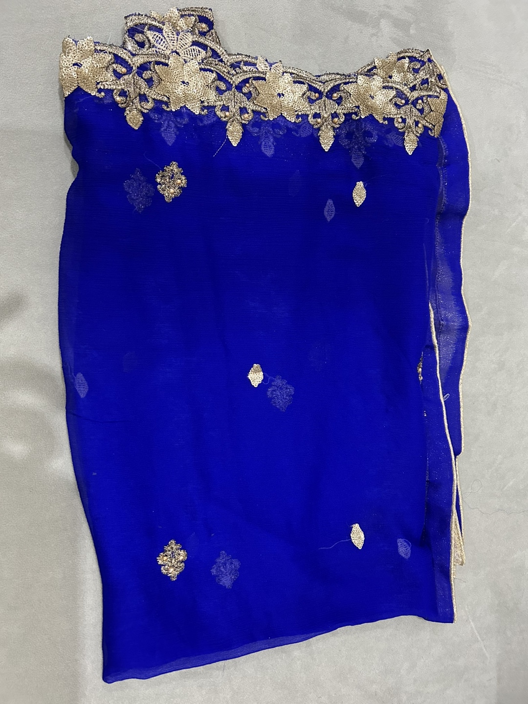 Beautiful Mint and Royal Blue Pakistani Shalwar Kameez Suit - photo 5