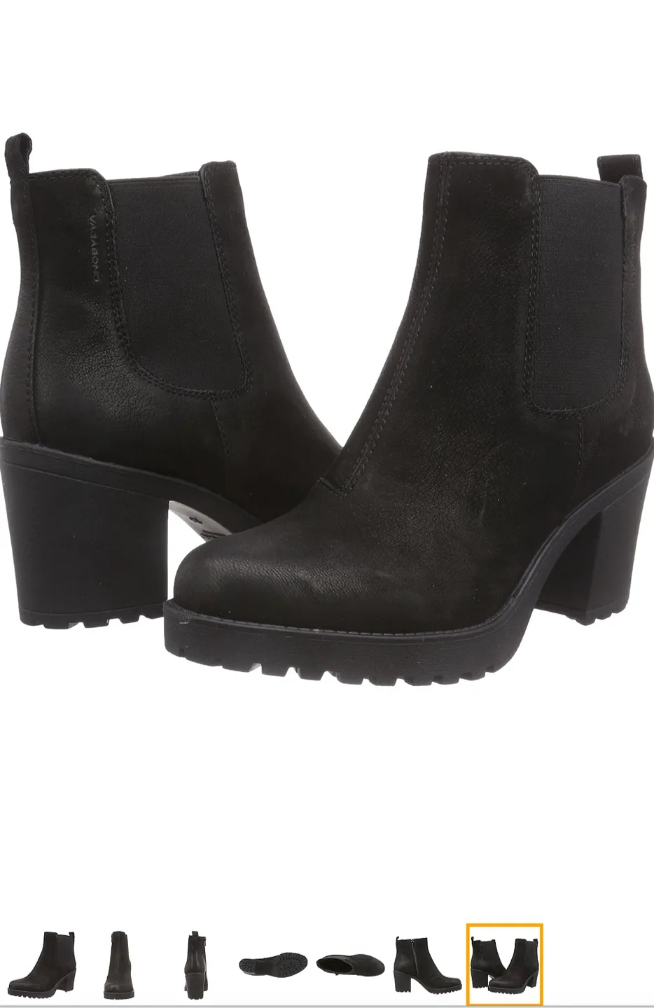 Vagabond Nubuck Suede Boots (Size 8, Black) image indicator(4)