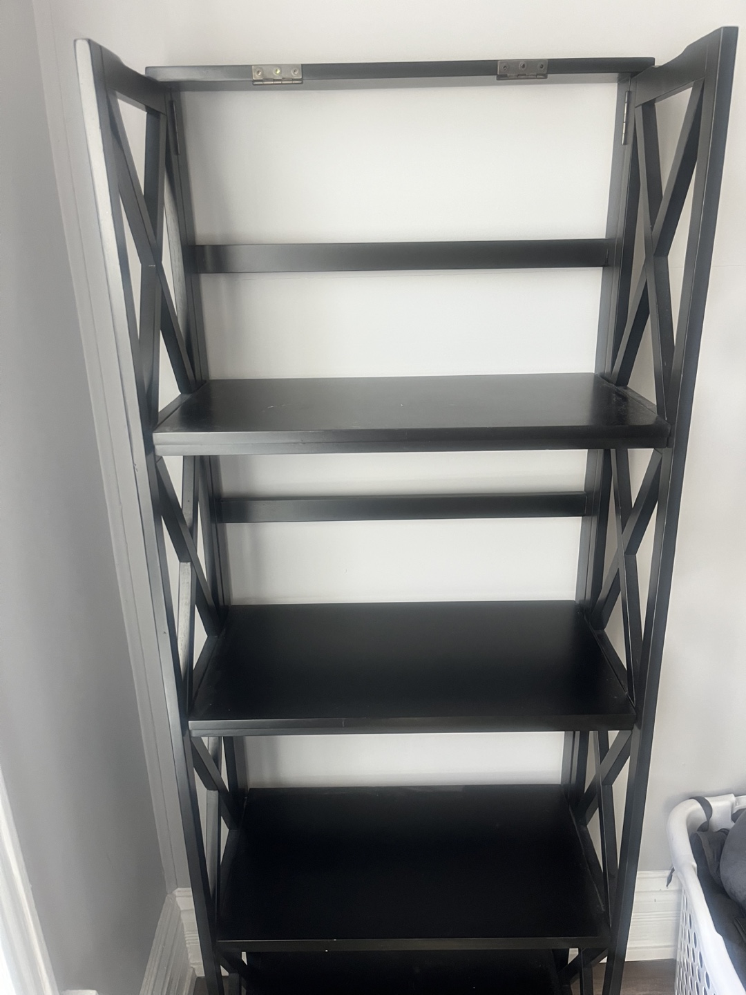 Black 5-Shelf Bookcase - photo 2