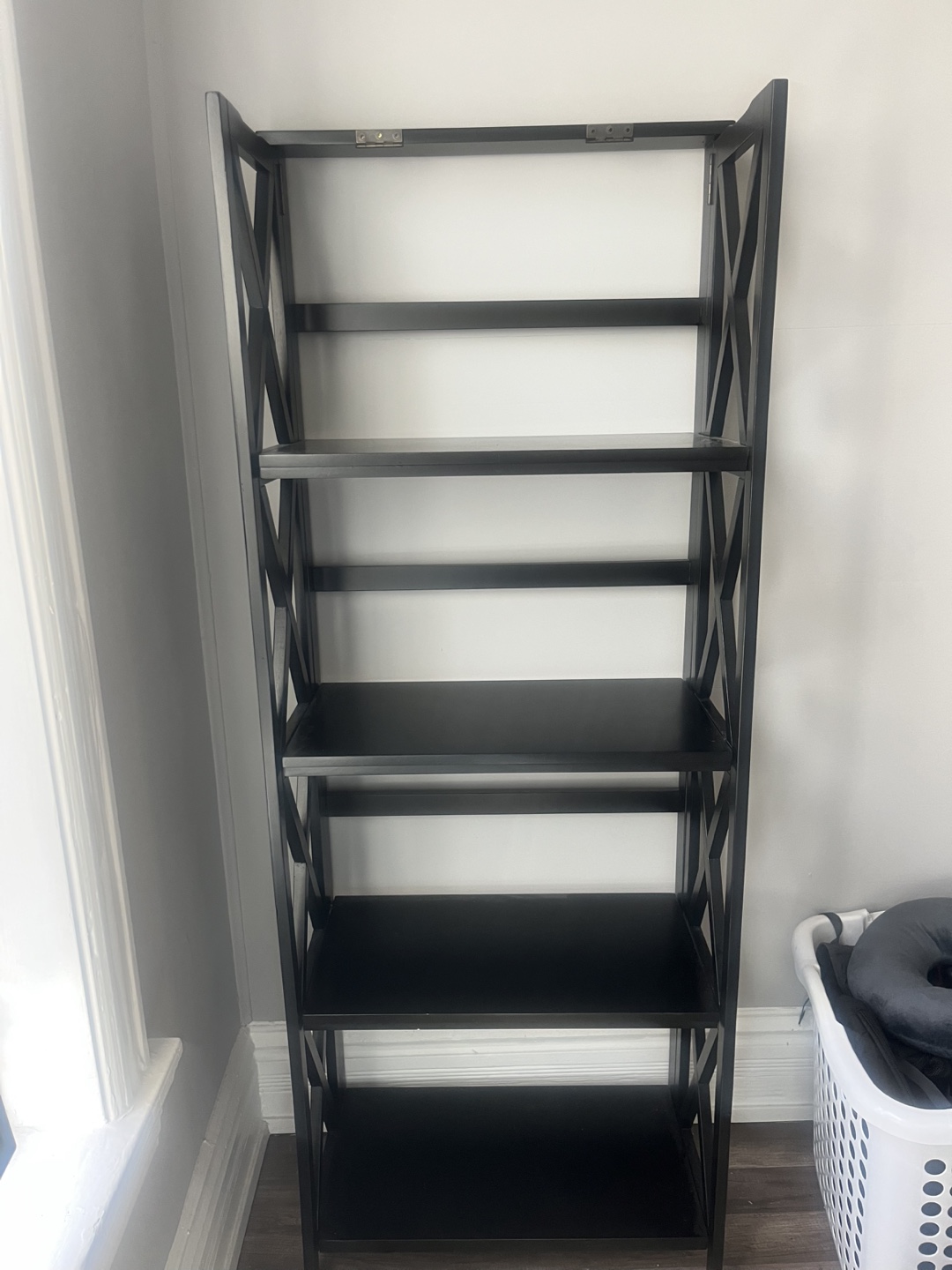 Black 5-Shelf Bookcase