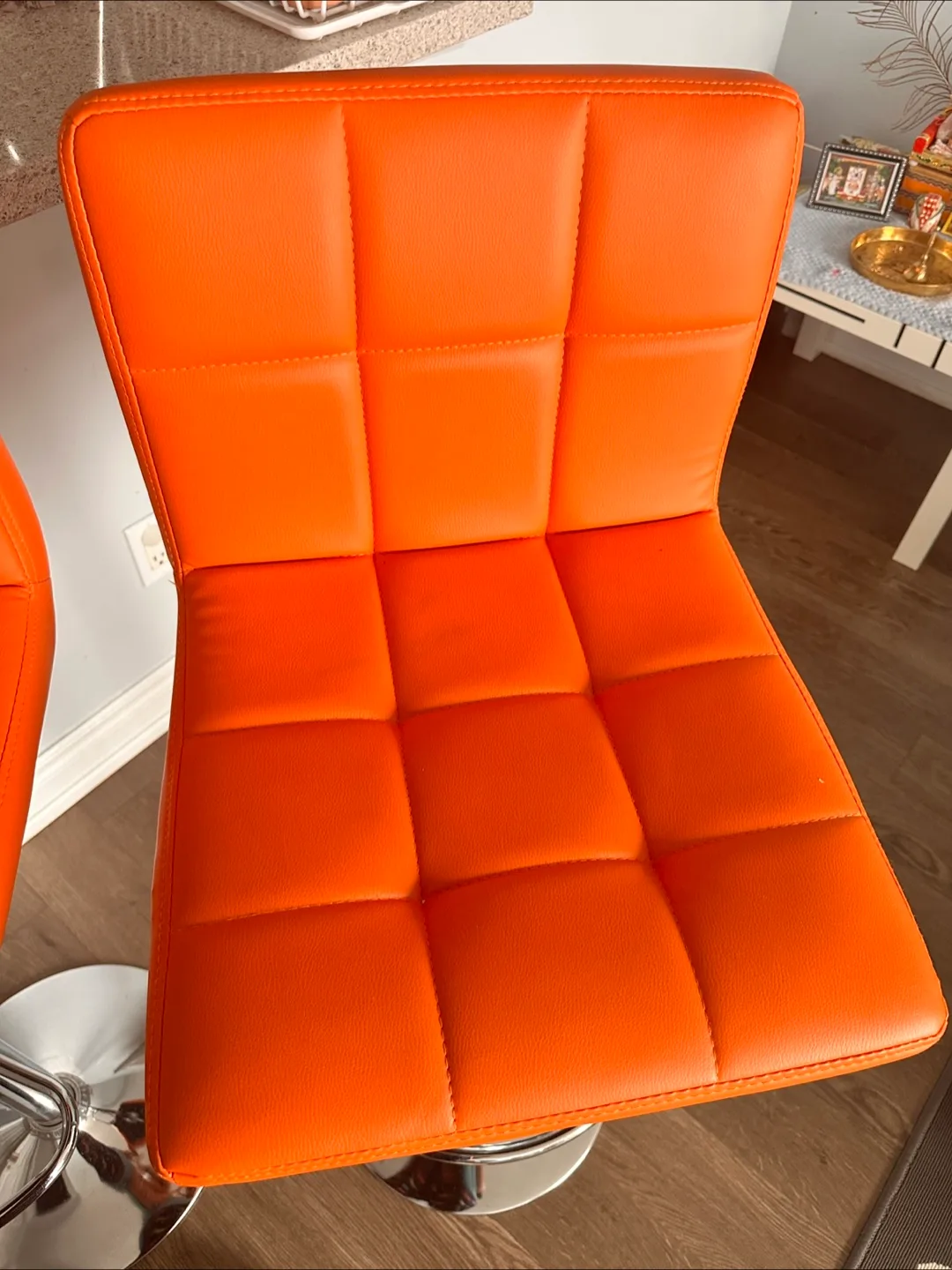 Pair of Orange Bar Stools image indicator(3)