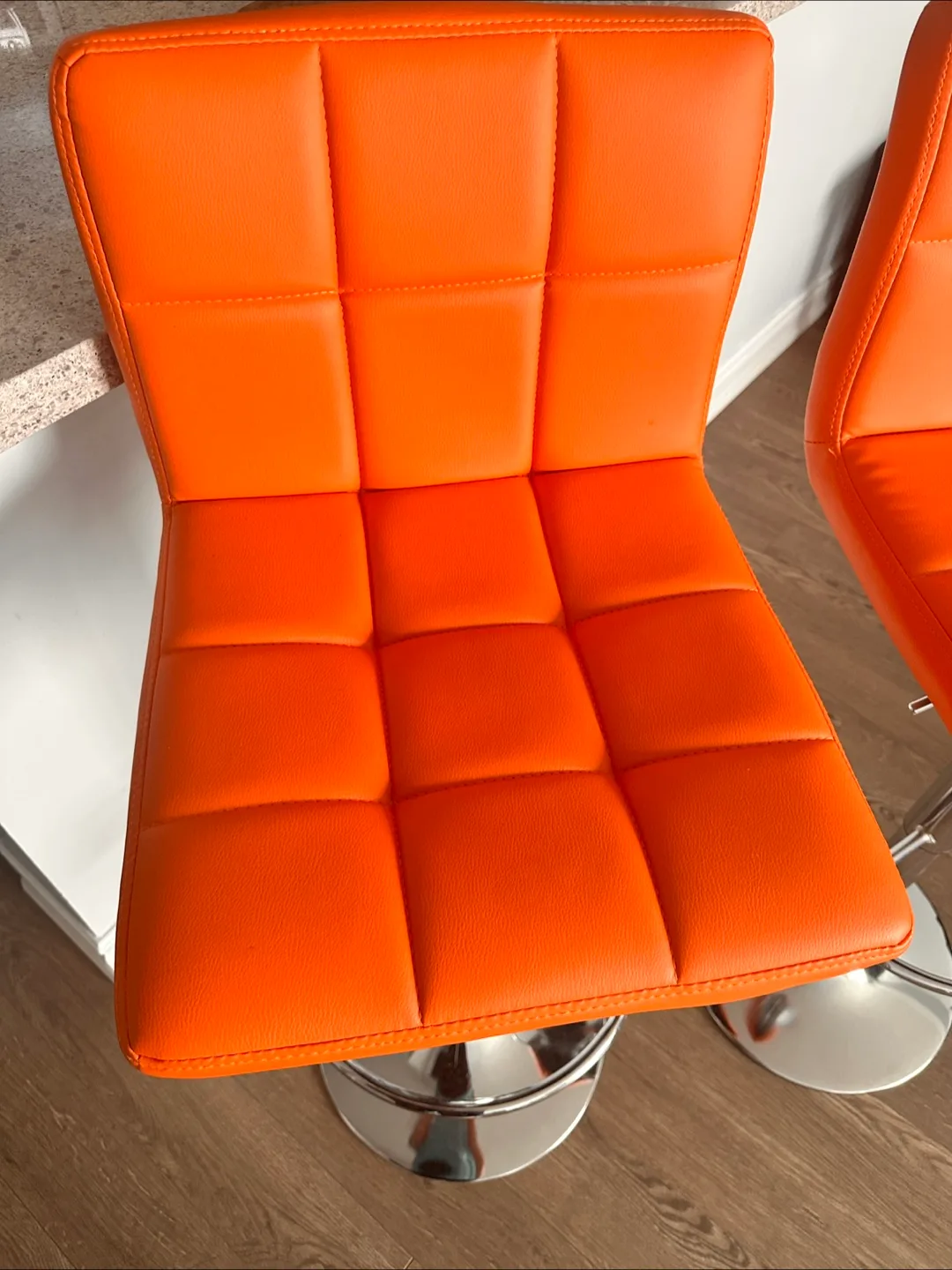 Pair of Orange Bar Stools image indicator(4)