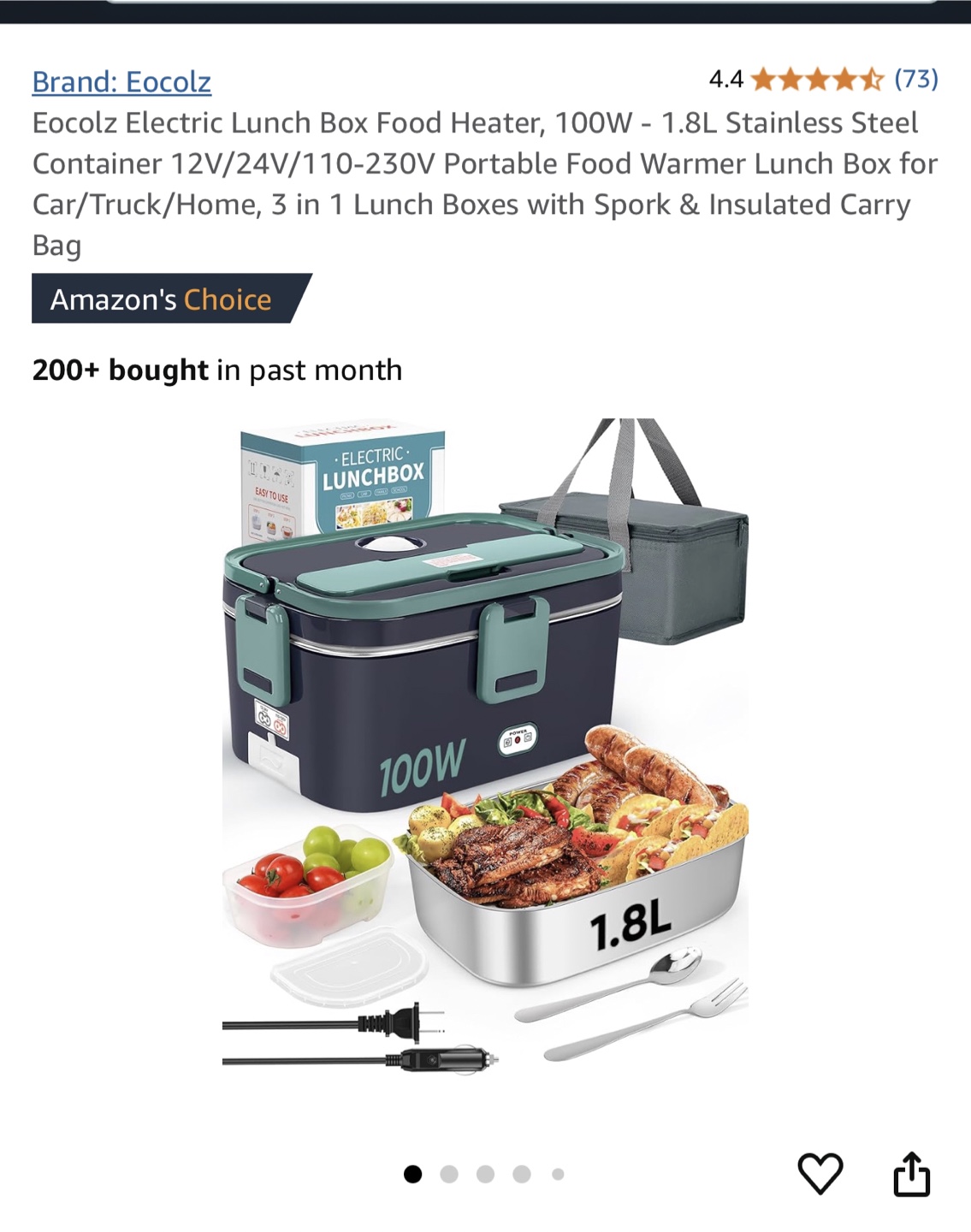 Ecoolz Electric Lunch Box Food Warmer - photo 5