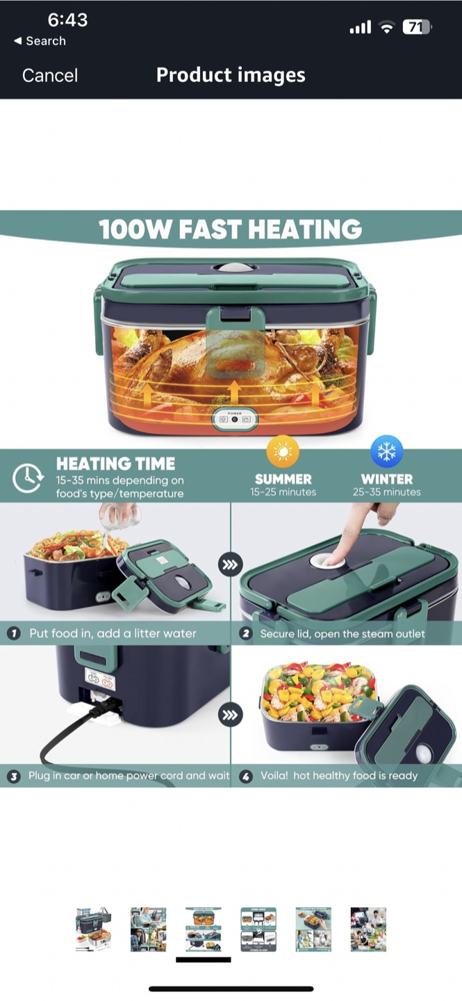 Ecoolz Electric Lunch Box Food Warmer - photo 4