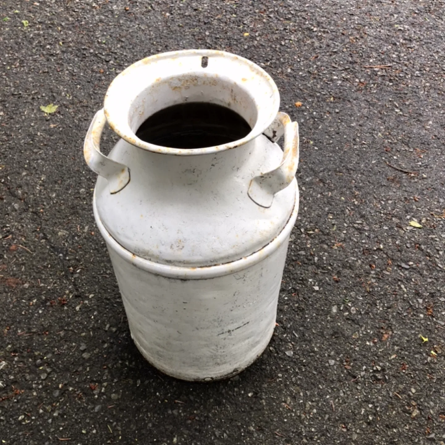 Vintage/antique white milk can. image indicator(3)