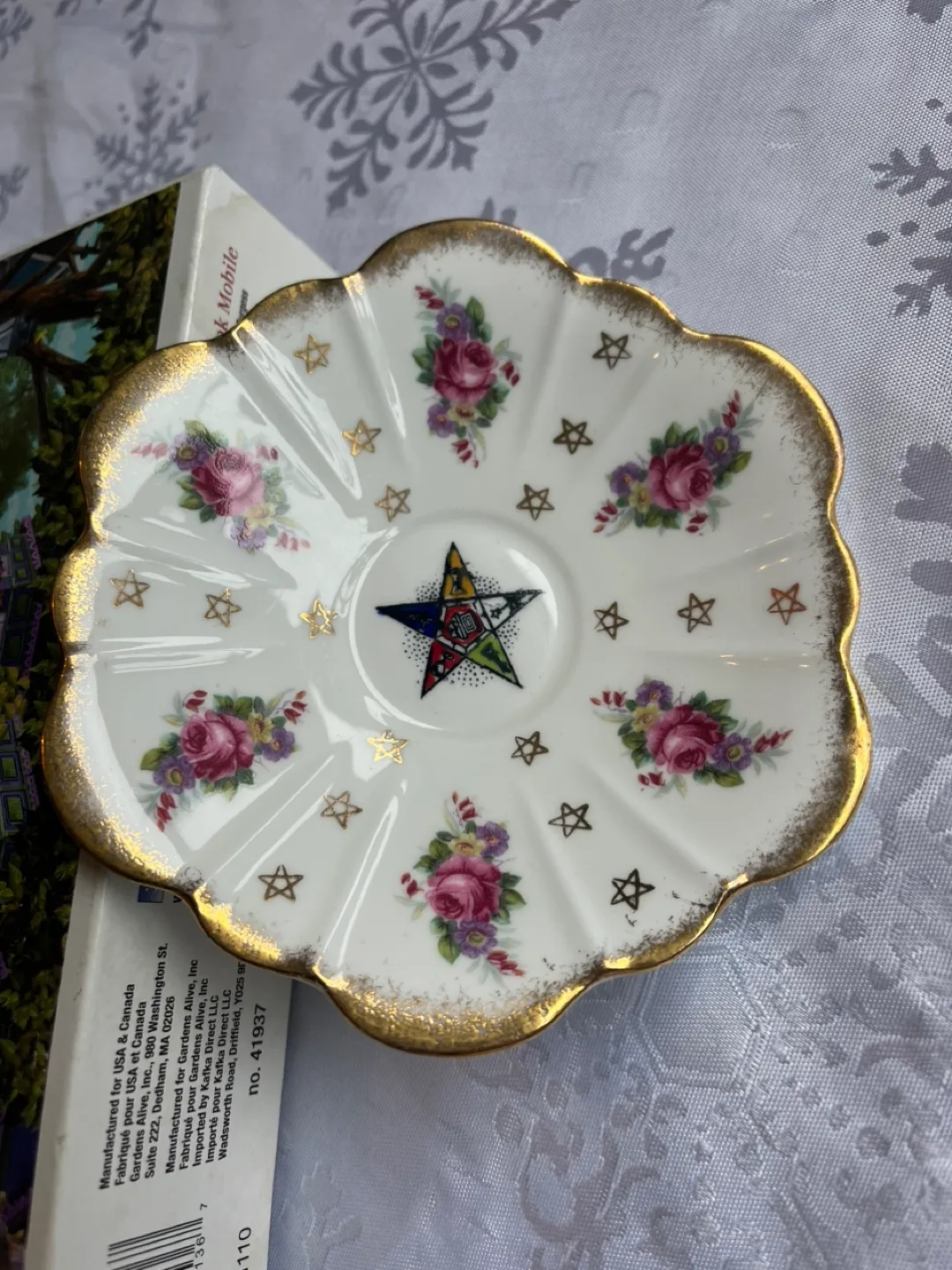 Vintage Royal Stuart Teacup and Saucer Set - Masonic Design image indicator(3)