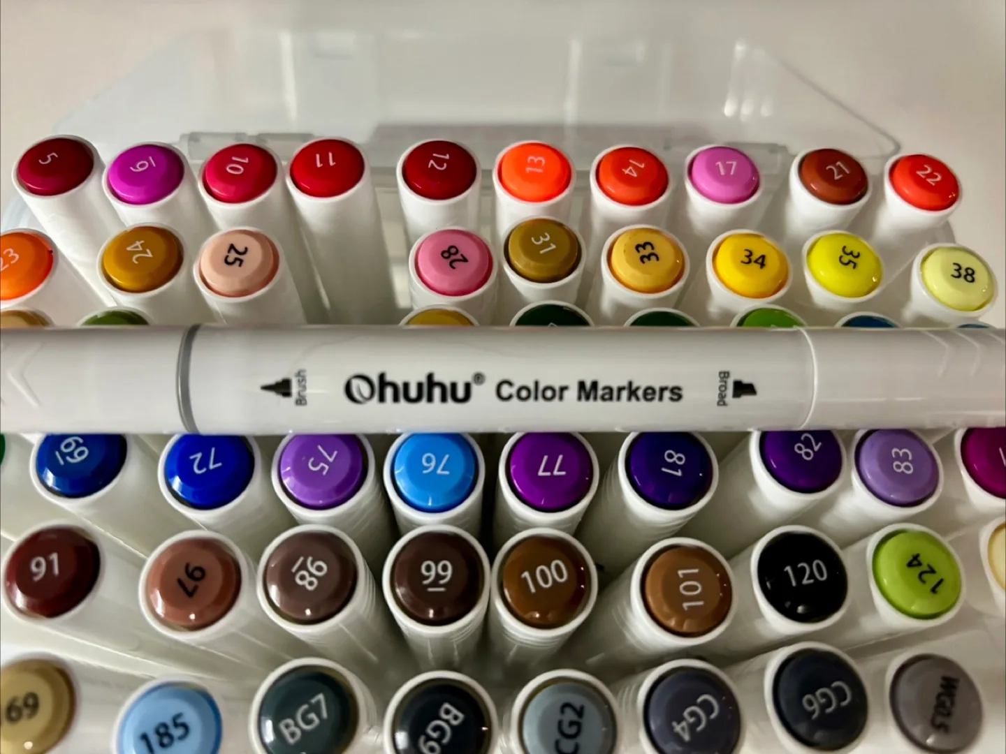 Ohuhu 60-Colour Dual Tip Markers image indicator(3)