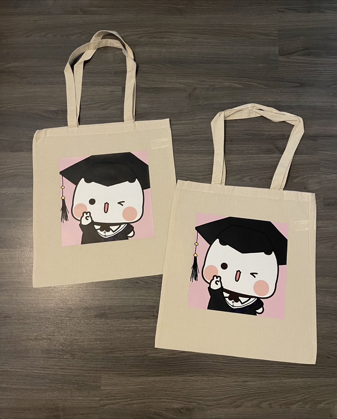 Set of 4 Cute Tote Bags