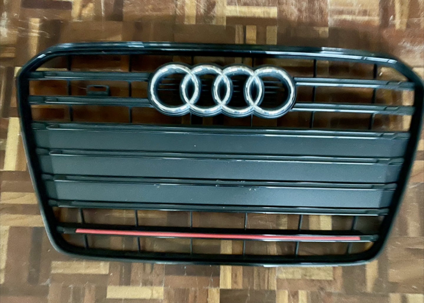 Audi S5 Black Front Grille with Red Accent