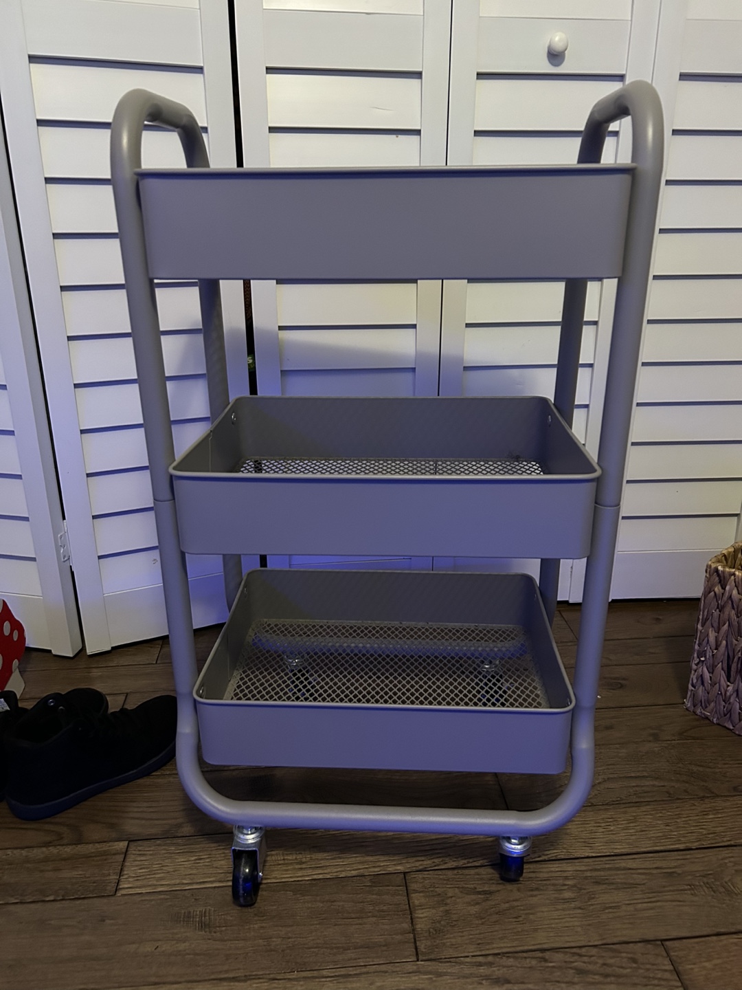 Gray 3-Tier Rolling Cart - photo 2