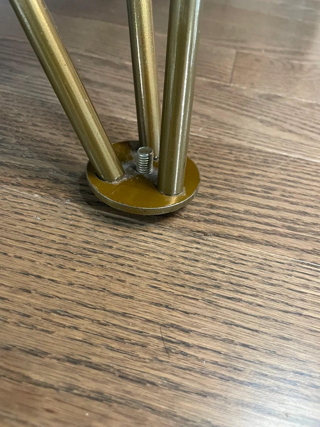 Live Edge Walnut Dining Table w Gold Hairpin Legs image indicator(5)