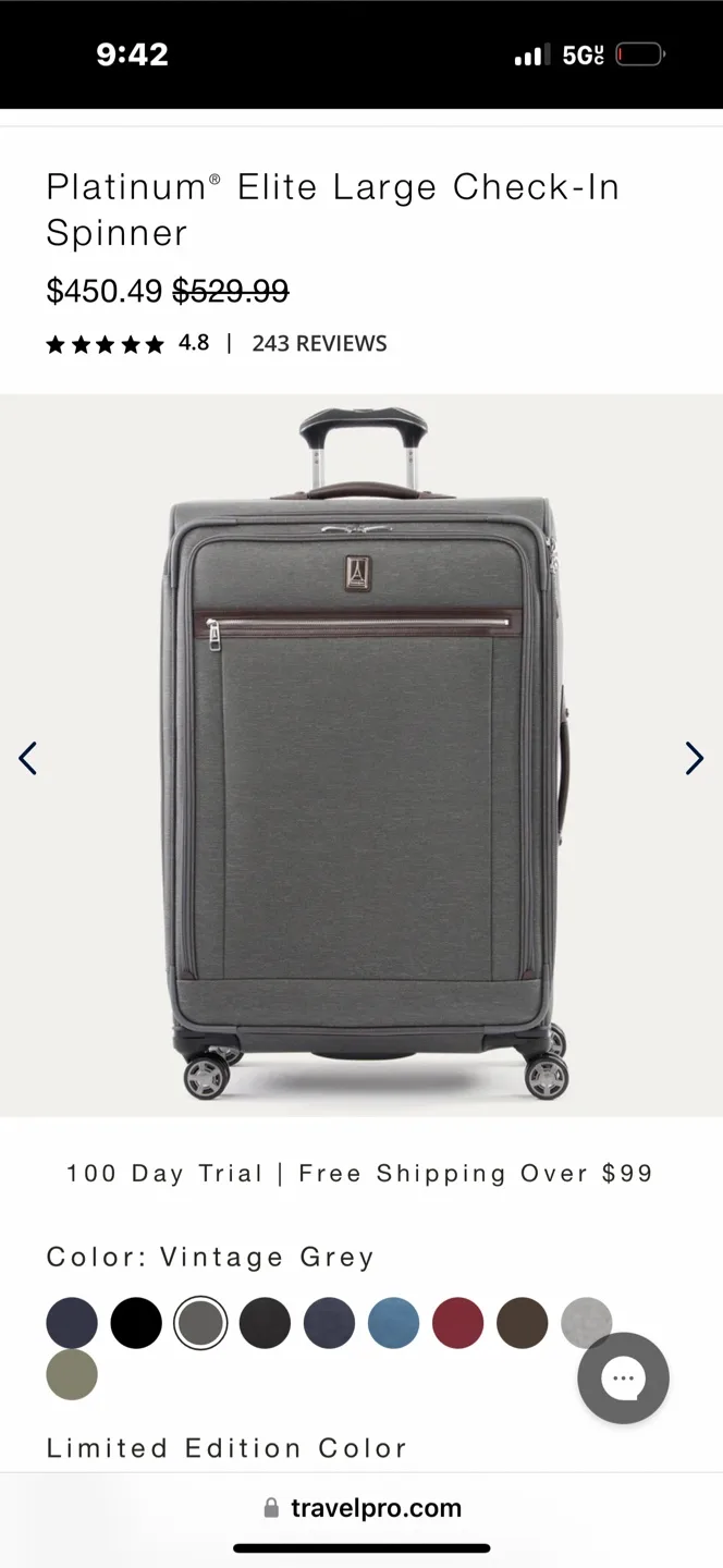 Travelpro Platinum Elite Large Check-In Spinner Luggage image indicator(3)