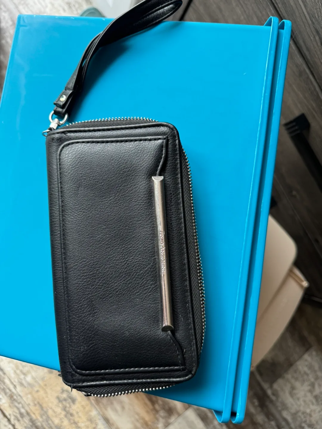 Paolo Angiolini Black Zip-Around Wallet thumbnail