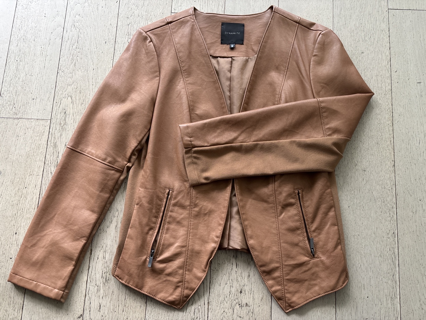 Dynamite Brown Leather Jacket