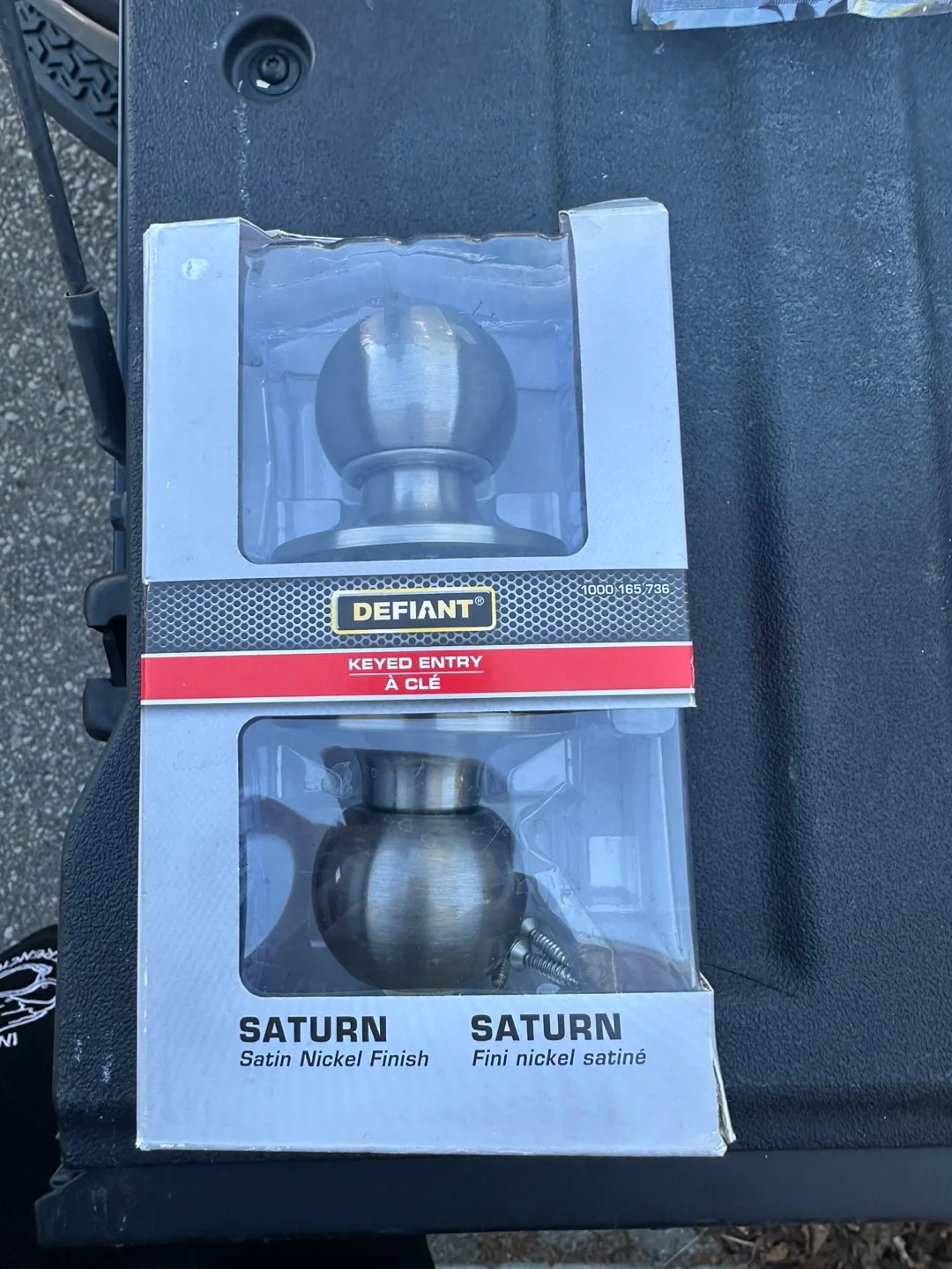 Defiant Saturn Keyed Entry Door Knob - Satin Nickel thumbnail