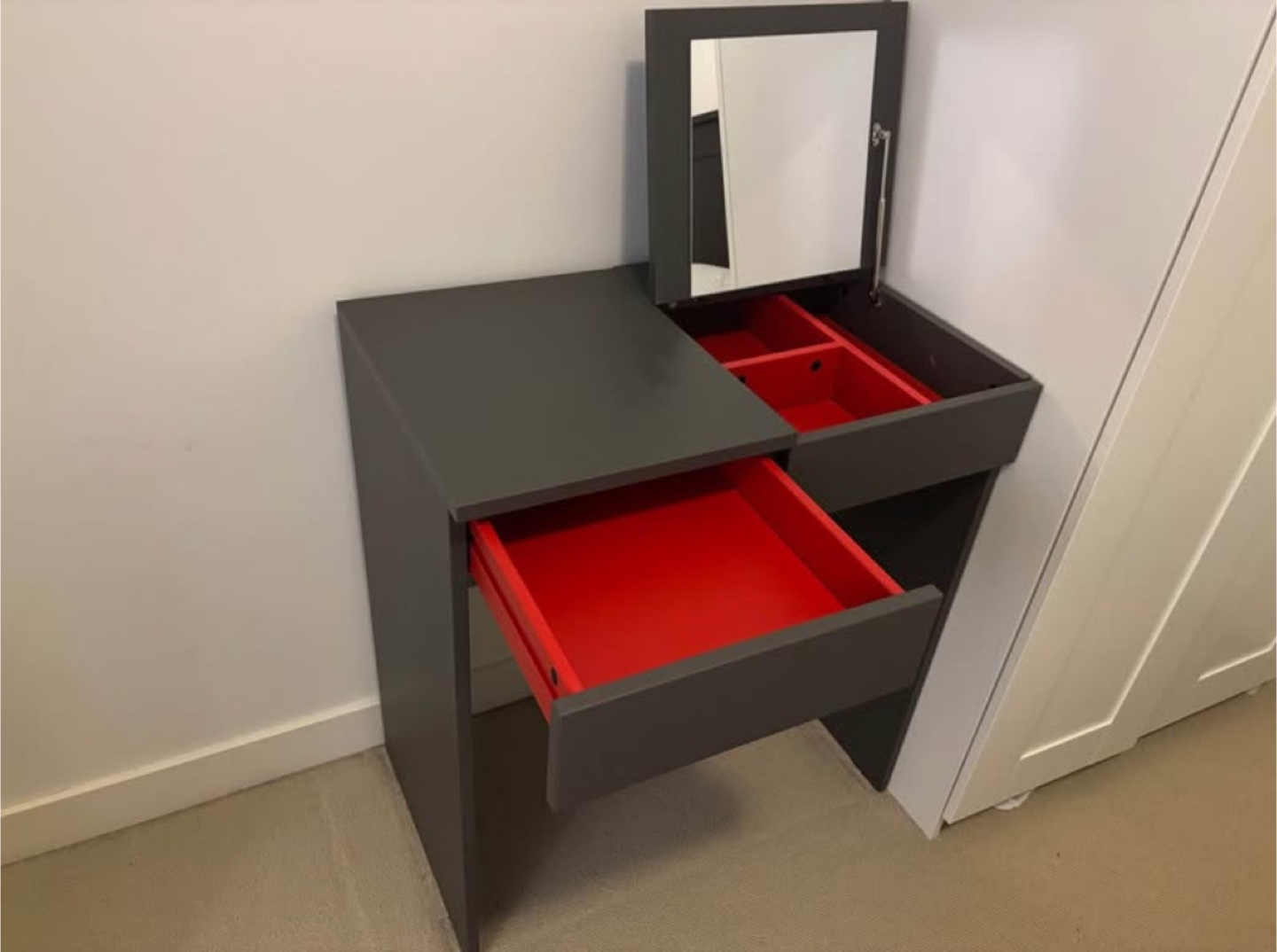 IKEA BRIMNES Dressing Table - Dark Grey