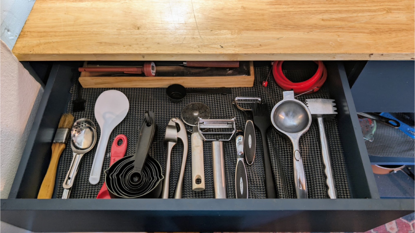 Custom-Built Kitchen Cabinet with Butcher Block Top - photo 2