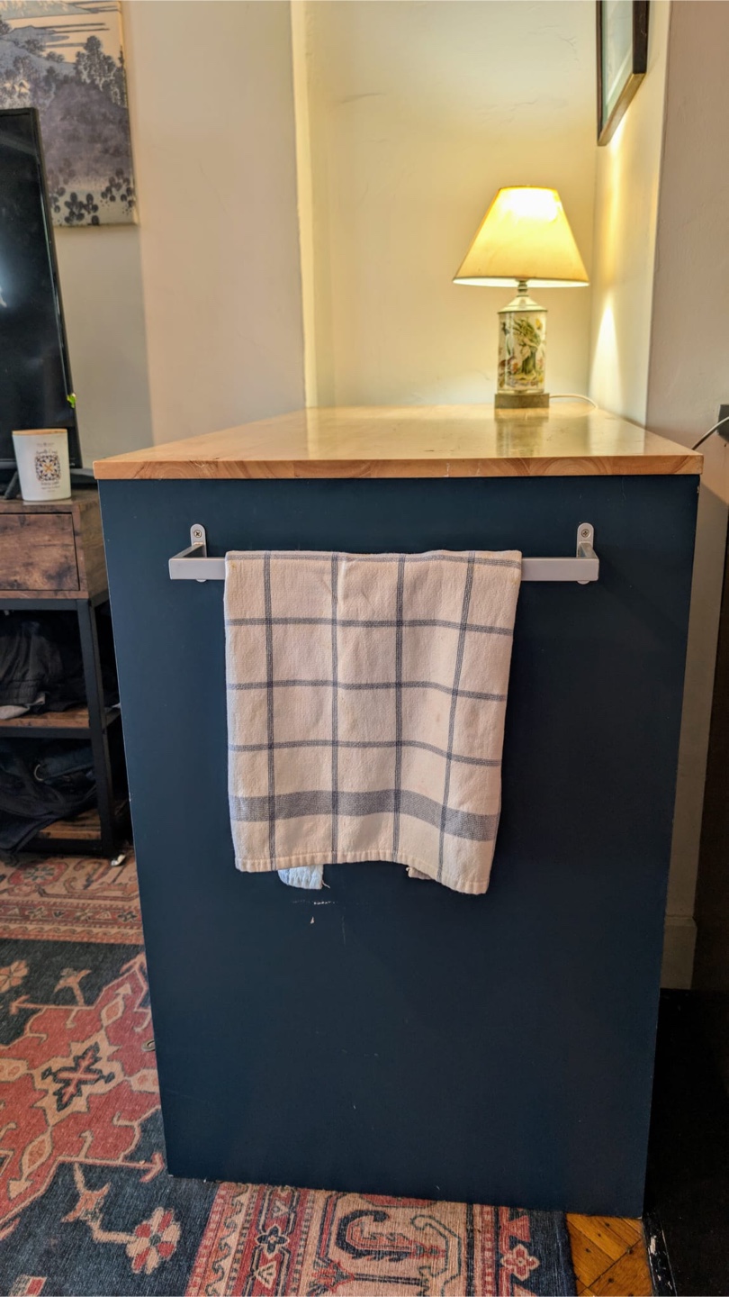 Custom-Built Kitchen Cabinet with Butcher Block Top