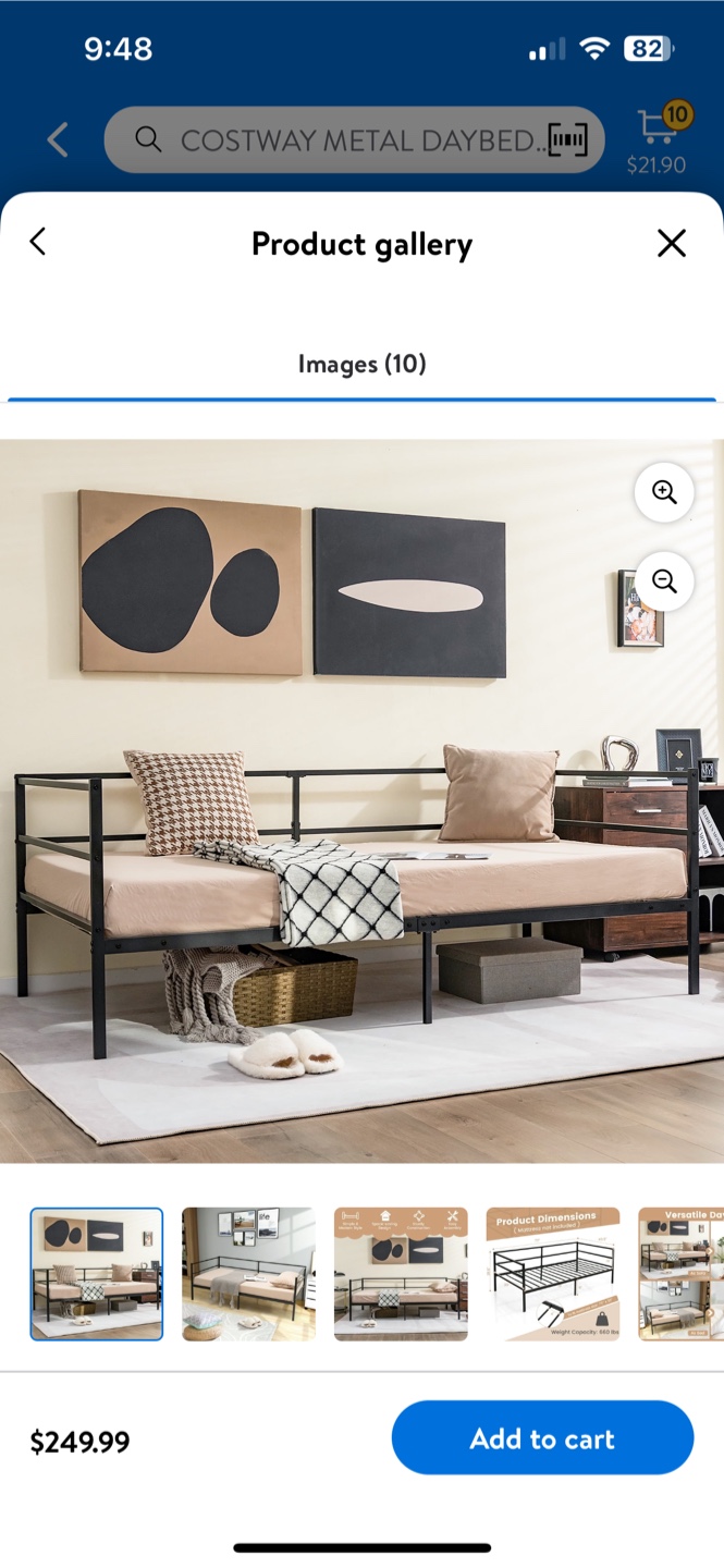 Costway Twin Metal Daybed Frame - photo 3