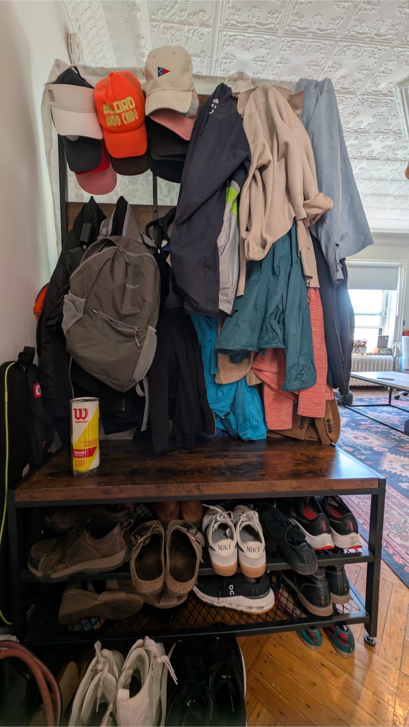 Coat Rack with Shoe Storage
