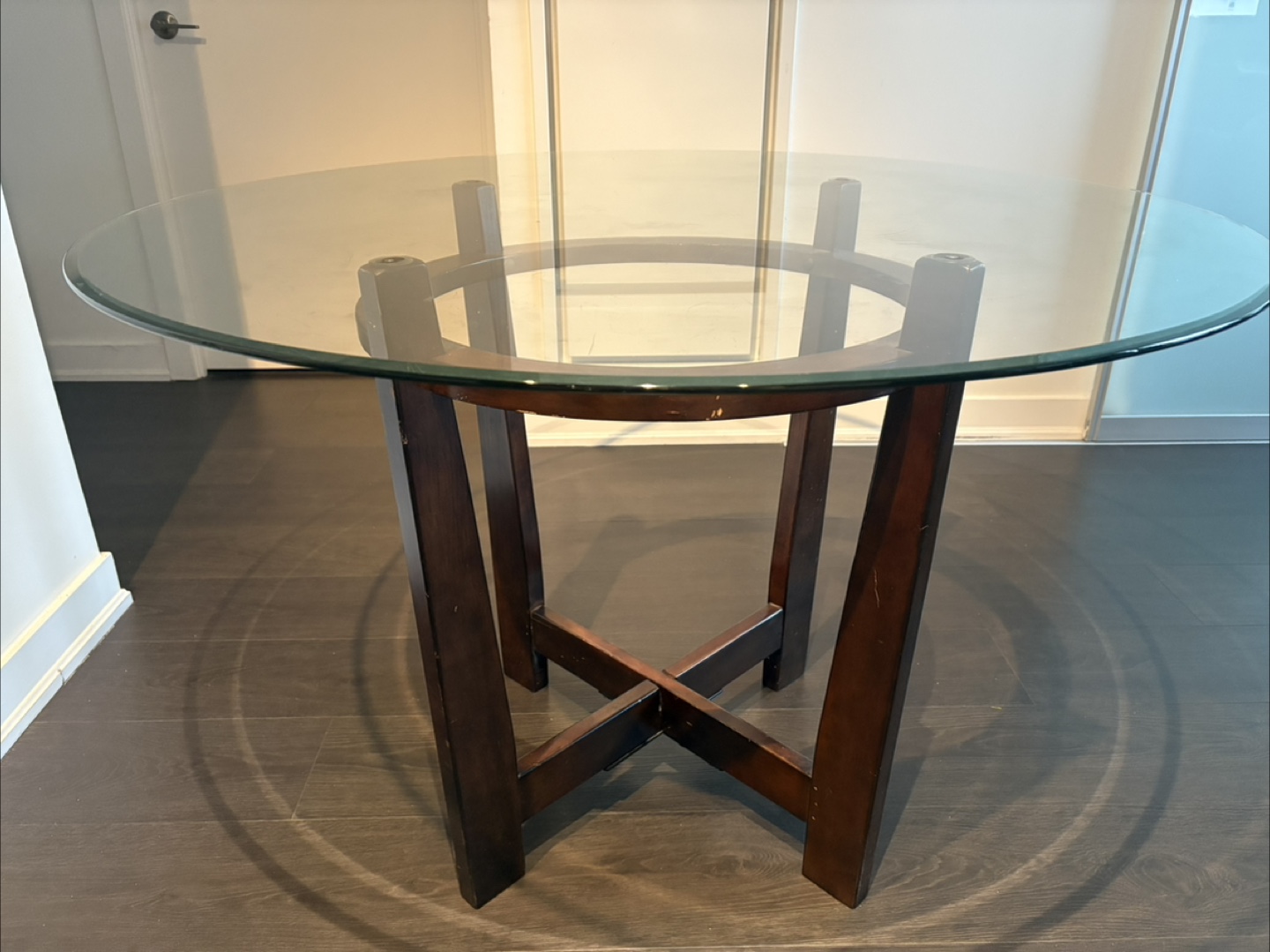 Glass-top dining table - photo 3