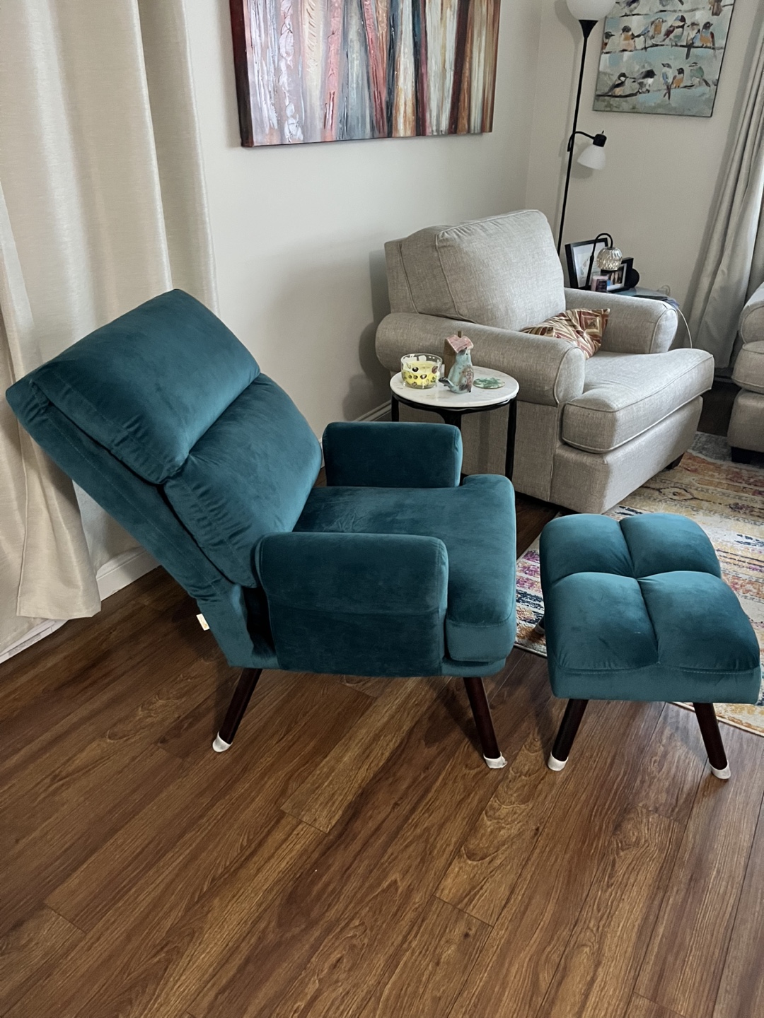 Mouser 29.5" Wide Tufted Lounge Chair and Ottoman