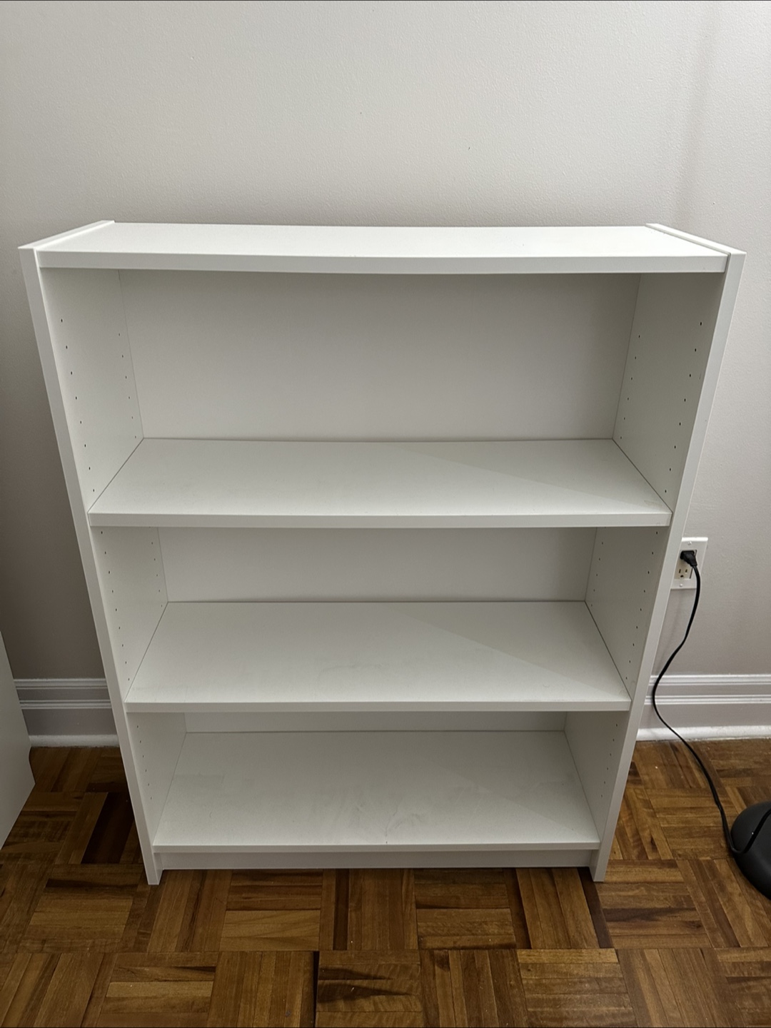 White 3-shelf bookcase