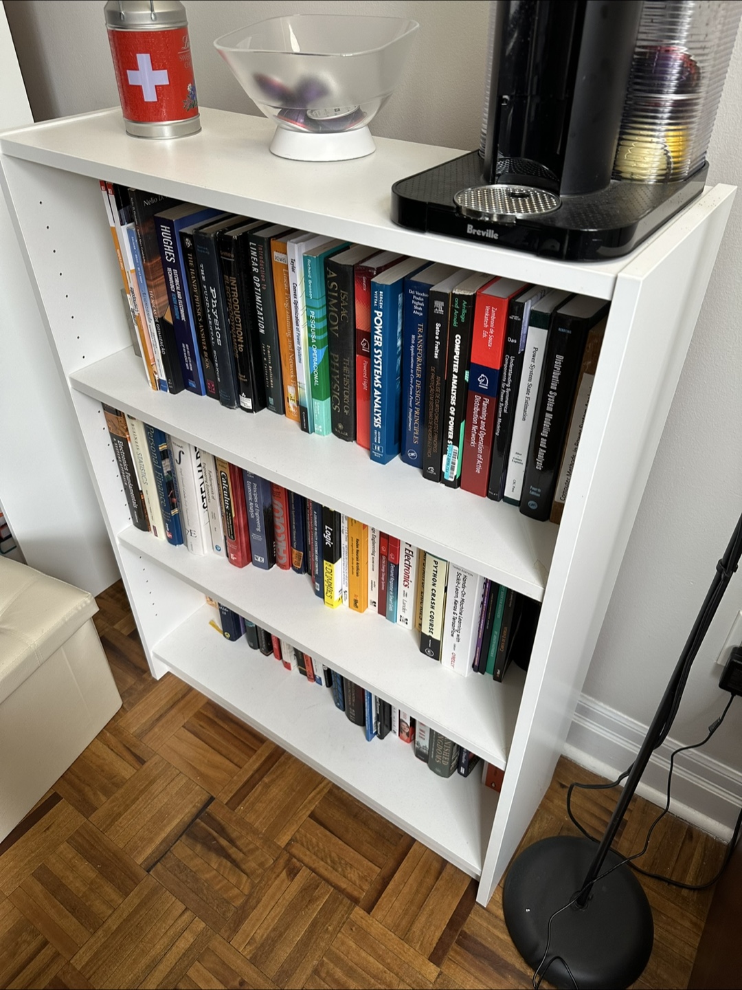 White 3-shelf bookcase - photo 2