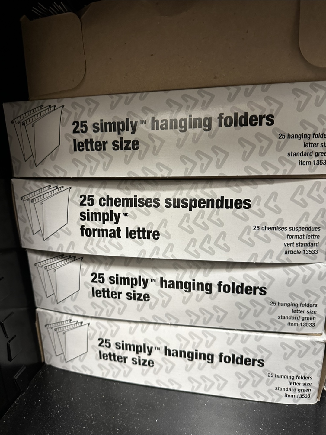 25 Simply Hanging Folders Letter and Legal Size - Bulk Package