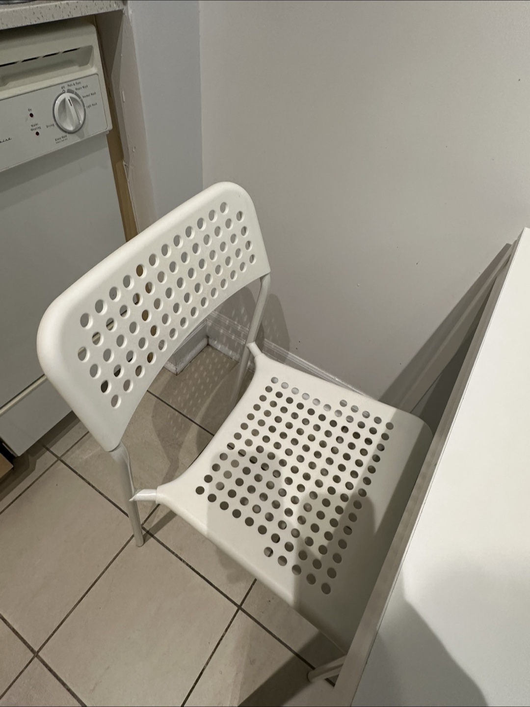 IKEA White Table and Two Chairs Set - photo 3