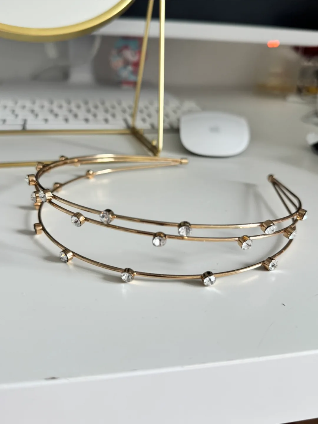 Gold Double Row Headband image indicator(2)