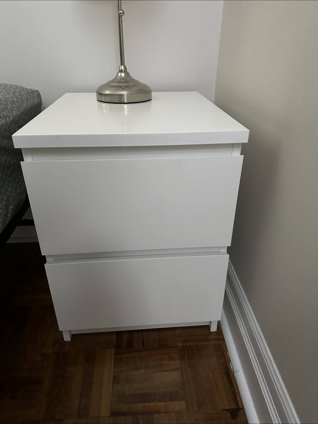 IKEA White 2-Drawer Nightstand