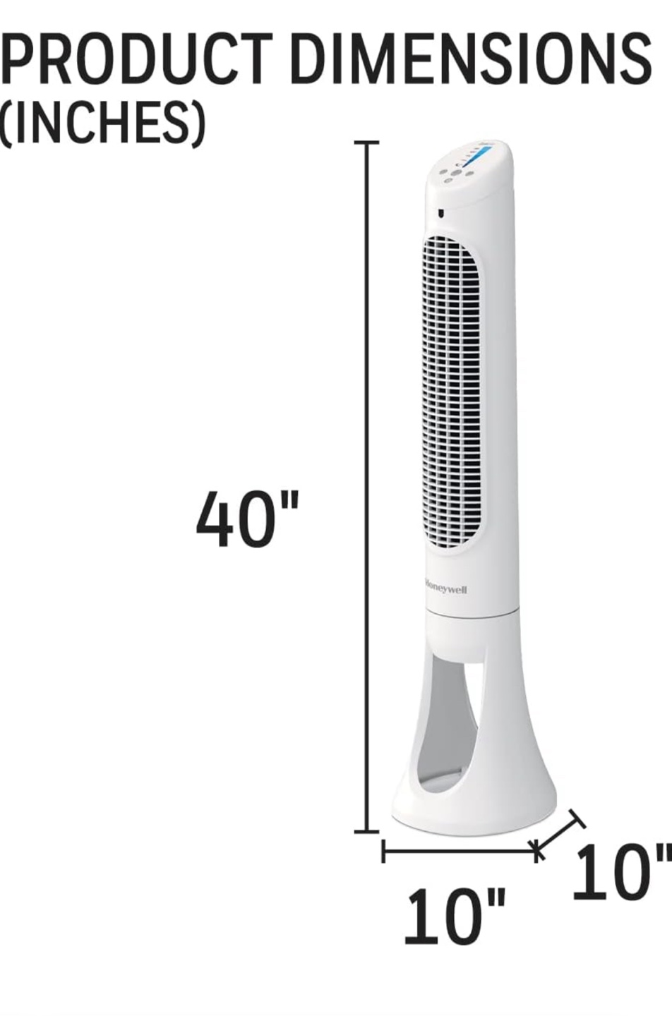 Honeywell QuietSet 5 - 40" Tower Fan - White - photo 3