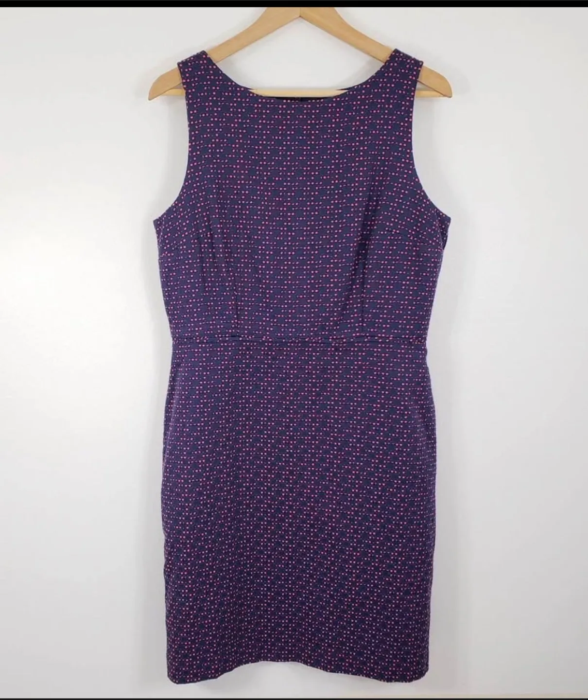 Loft Sleeveless Navy & Pink Dress thumbnail