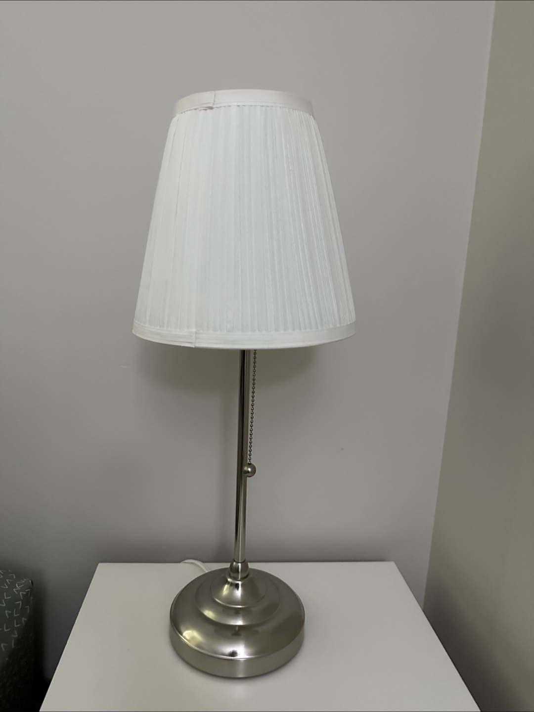 IKEA Table Lamp with Pleated Shade