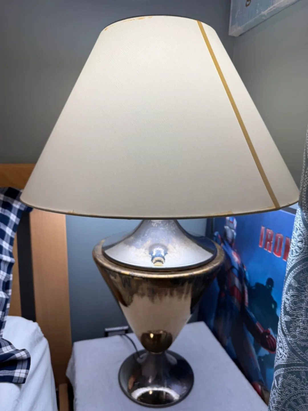 Vintage Table Lamp with Conical Shade thumbnail