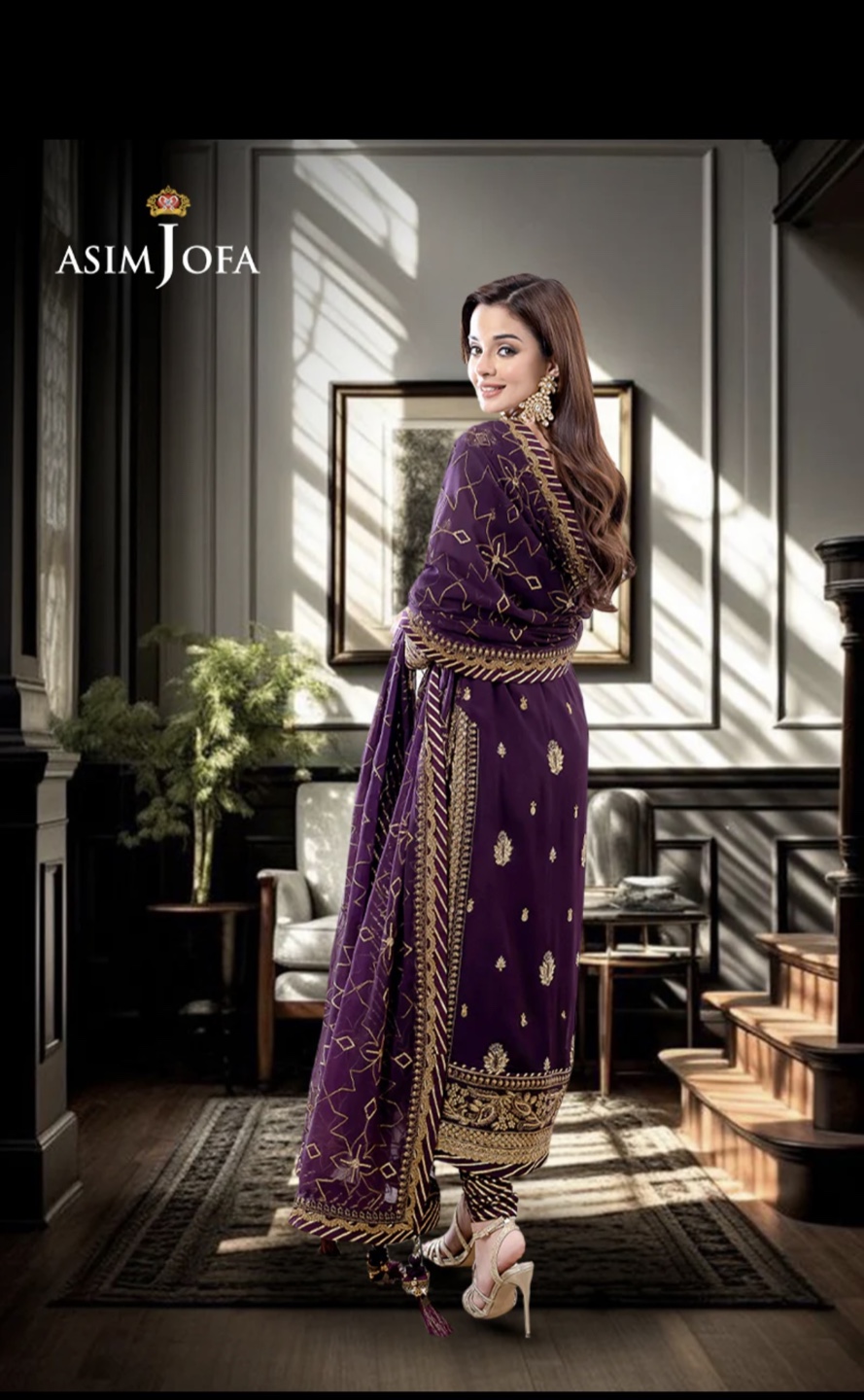 ASIM JOFA embroidered three-piece suit - photo 2