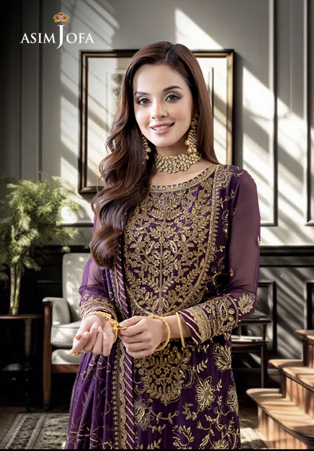 ASIM JOFA embroidered three-piece suit - photo 3