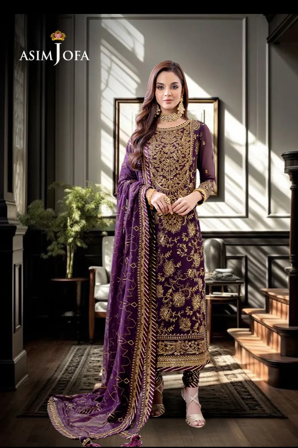ASIM JOFA embroidered three-piece suit thumbnail