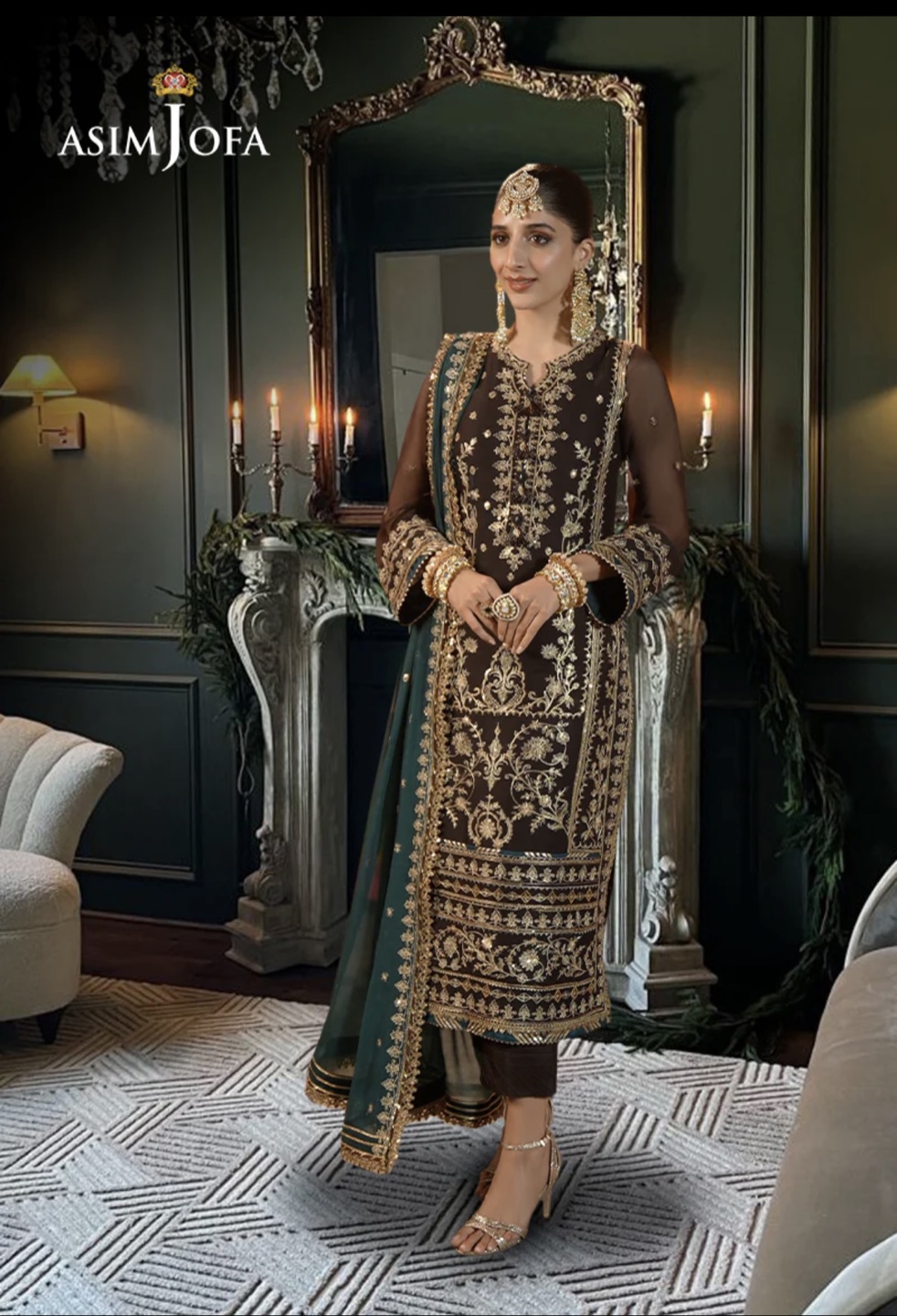 ASIM JOFA embroidered three-piece suit - photo 4