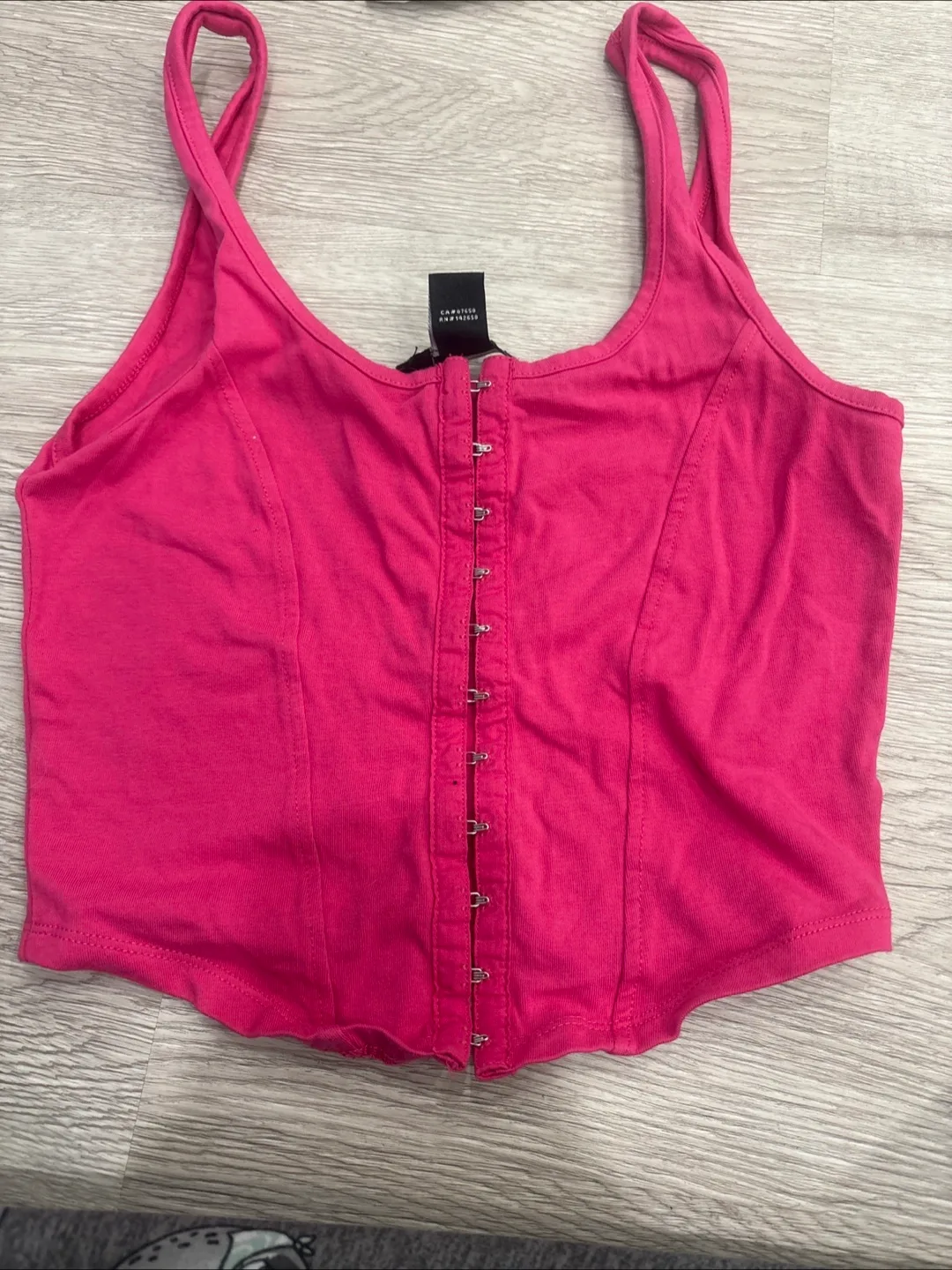 Pink Corset-style Tank Top - Size Small