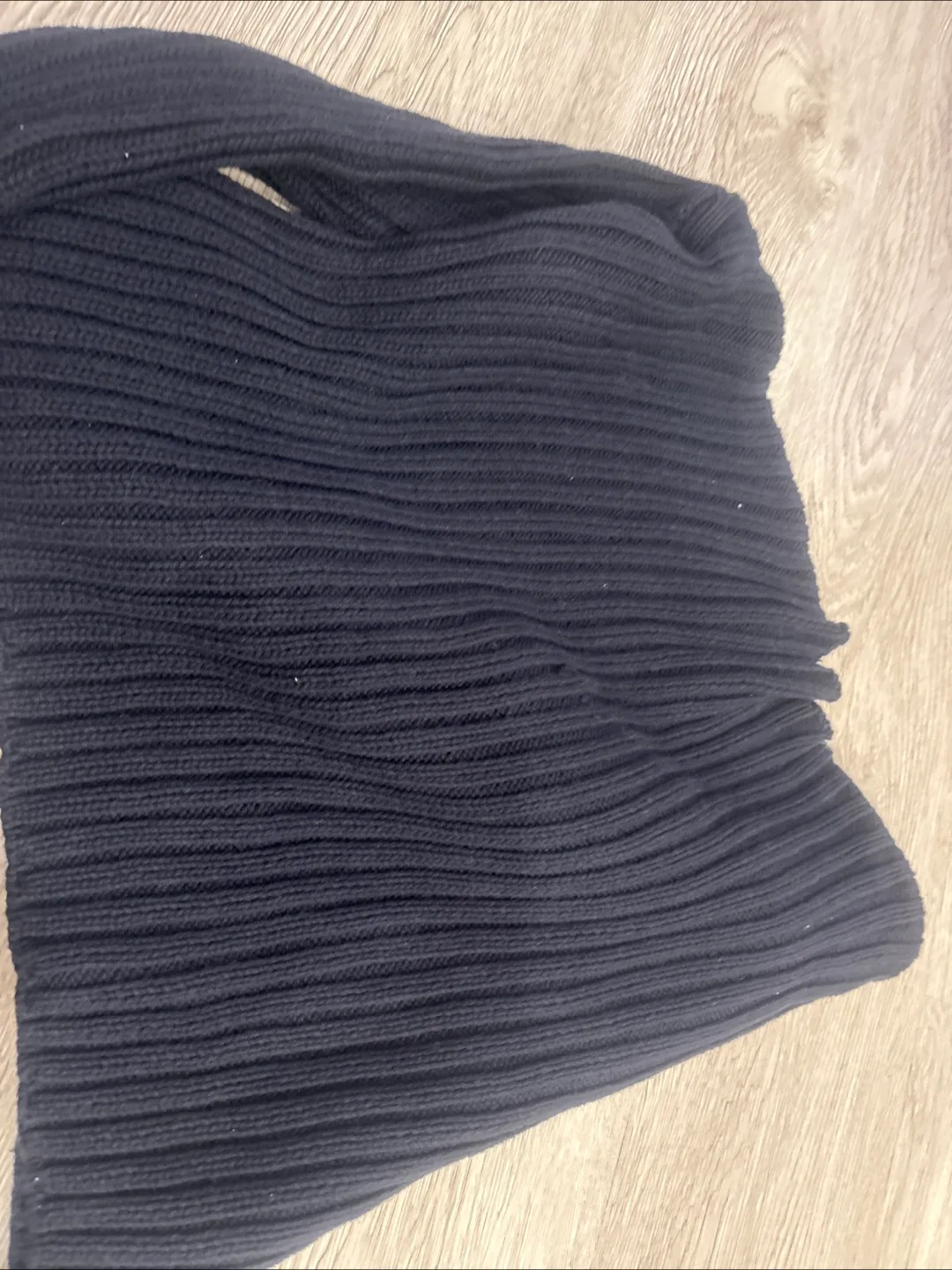 Black Ribbed Knit Crop Sweater image indicator(2)