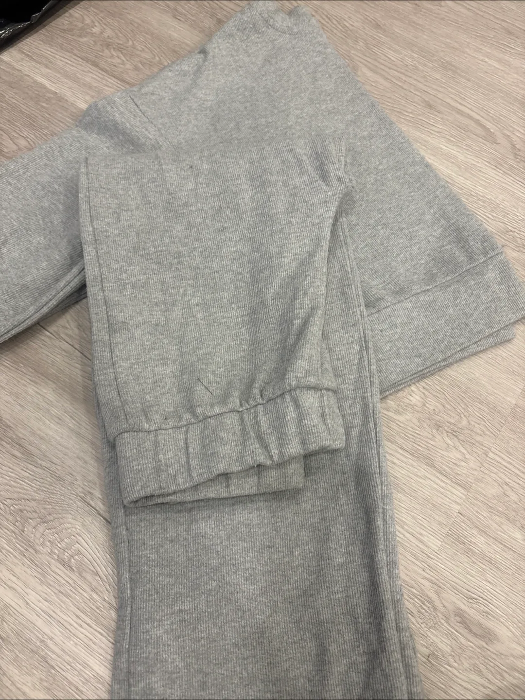 Grey Ribbed Knit Set - Size Small