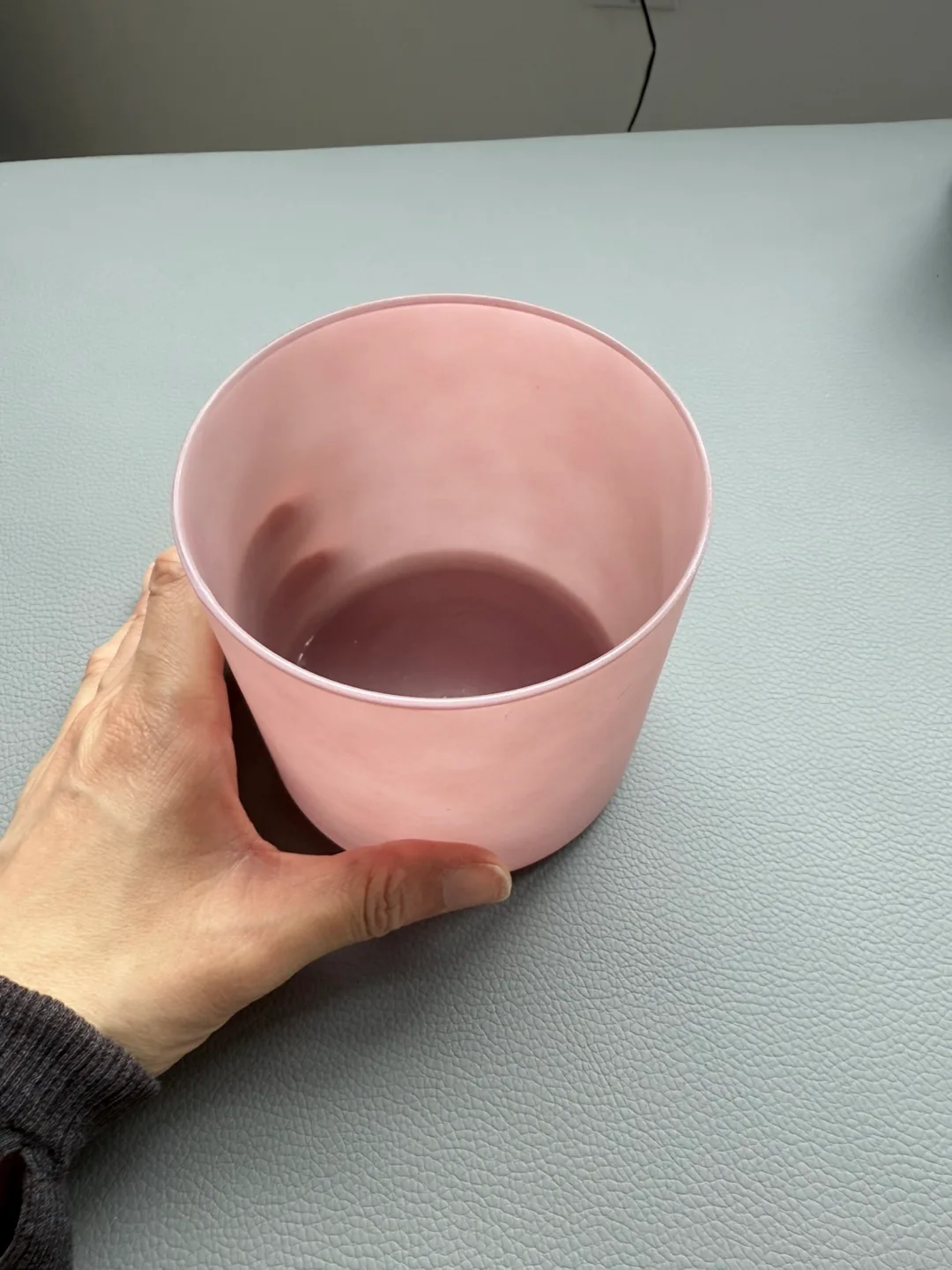 Pink Glass Cylinder Vase #freecycle thumbnail