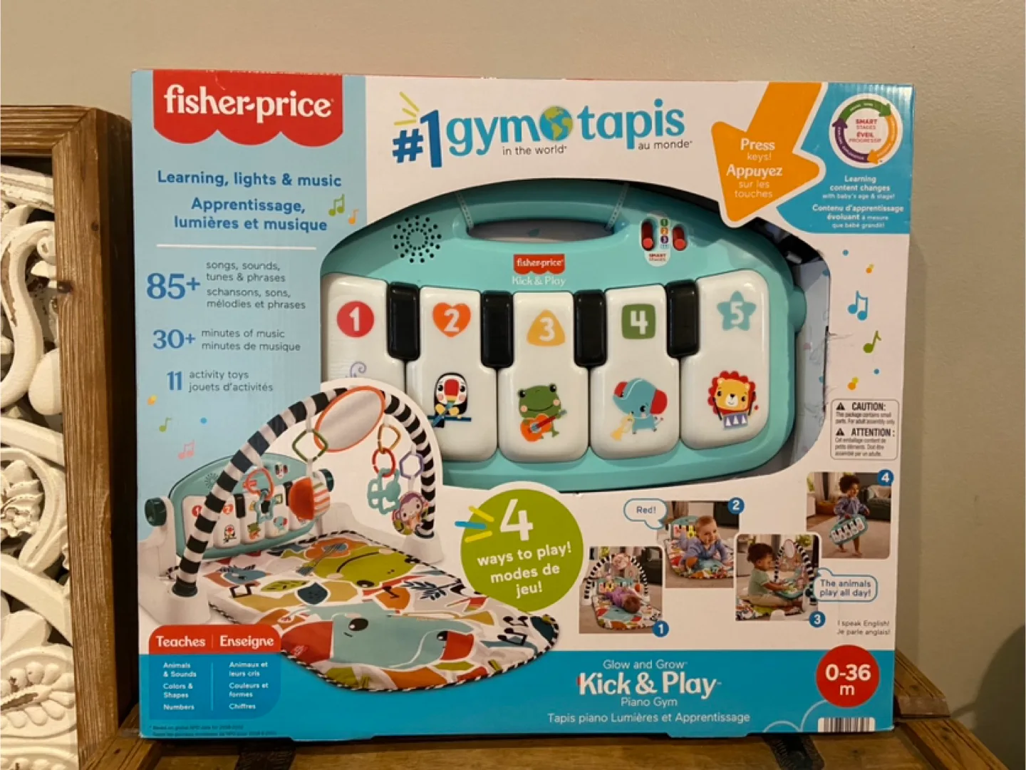 Fisher-Price Baby Playmat Glow and Grow Kick & Play Piano Gym thumbnail