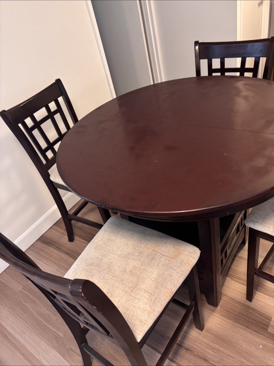 Round Dining Table Set with 4 Chairs - photo 4