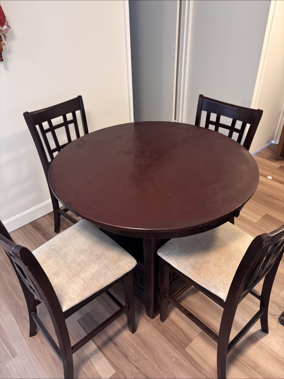 Round Dining Table Set with 4 Chairs - photo 3