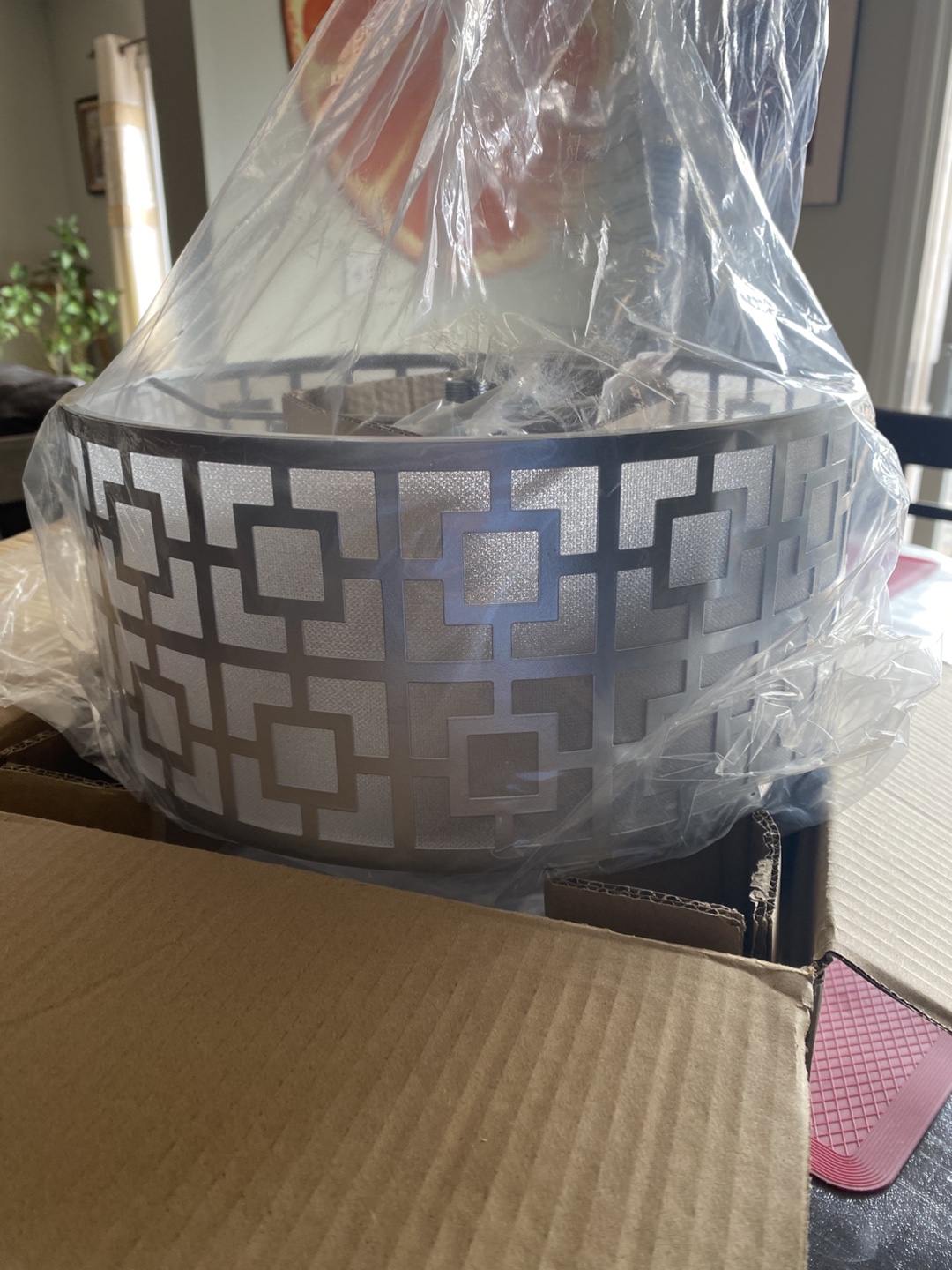 New Flush Mount Ceiling Light Fixture with Geometric Design