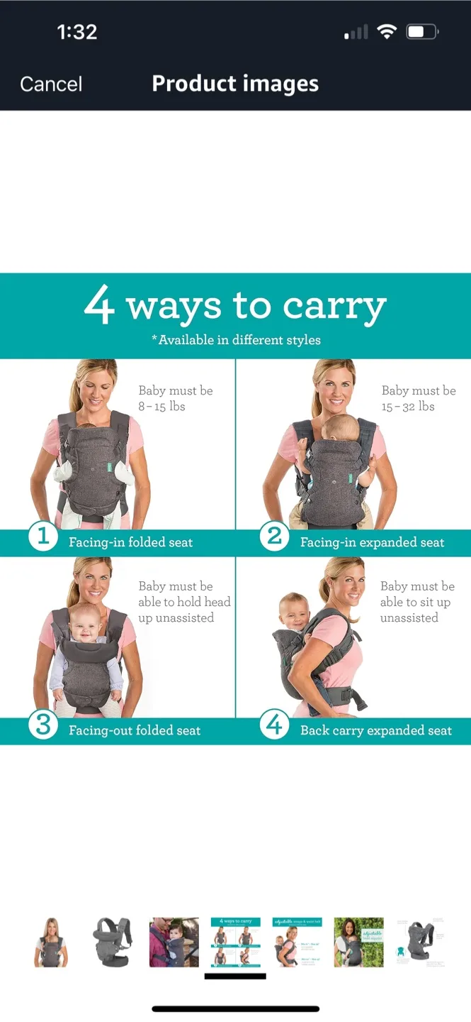 Infantino Flip 4-in-1 Carrier - Black image indicator(5)